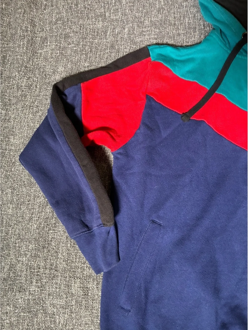 Vintage Colorful Blackjack Brand Jacket 1999 Color Block Zip Up Hoodie Pullover
